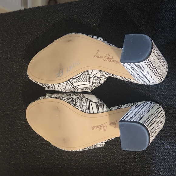 SAM EDELMAN Black & White Oda Knot Slip Heels Size 6 - Picture 5 of 5
